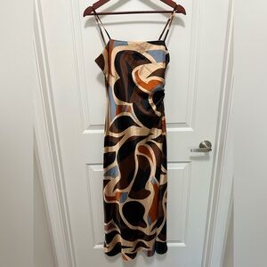 House of Harlow 1960 Abstract Fitted Slip Dress